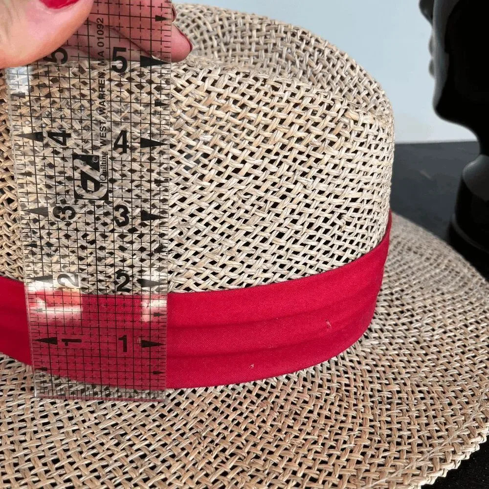VTG Panama Style Sun Hat Open Weave Summer Hat Resort Unisex USA